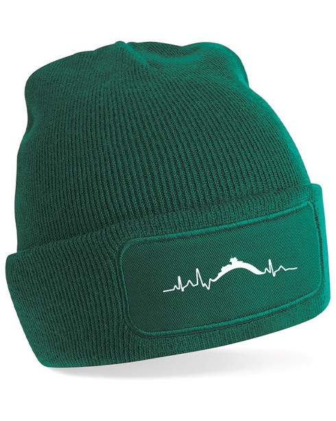 Unisex čiapka s obdélníkovou nášivkou so Sněžkou EKG