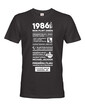 Pánské tričko narozeninové noviny 1986