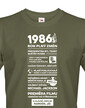 Pánské tričko narozeninové noviny 1986