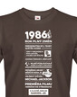 Pánské tričko narozeninové noviny 1986