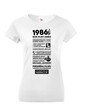 Dámske tričko narodeninové noviny 1986