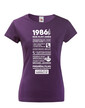 Dámske tričko narodeninové noviny 1986