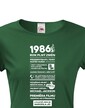 Dámske tričko narodeninové noviny 1986