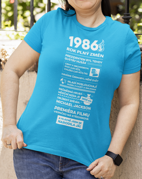 Dámske tričko narodeninové noviny 1986
