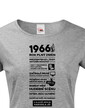 Dámske tričko narodeninové noviny 1966