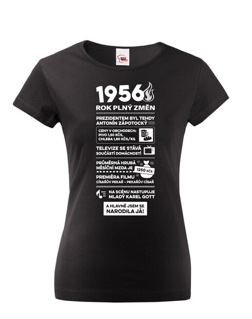 Dámske tričko narodeninové noviny 1956