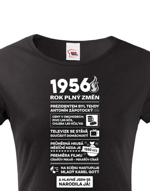 Dámske tričko narodeninové noviny 1956