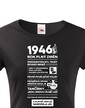 Dámske tričko narodeninové noviny 1946