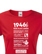 Dámske tričko narodeninové noviny 1946
