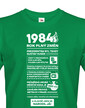 Pánské tričko narozeninové noviny 1984