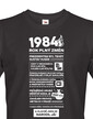 Pánské tričko narozeninové noviny 1984