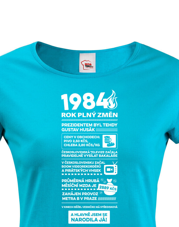 Dámske tričko narodeninové noviny 1984