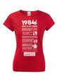 Dámske tričko narodeninové noviny 1984