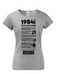 Dámske tričko narodeninové noviny 1984