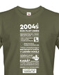 Pánské tričko narozeninové noviny 2004