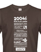 Pánské tričko narozeninové noviny 2004