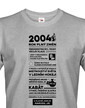 Pánské tričko narozeninové noviny 2004