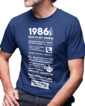 Pánské tričko narozeninové noviny 1986
