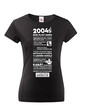 Dámske tričko narodeninové noviny 2004