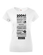 Dámske tričko narodeninové noviny 2004