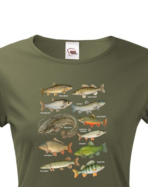 Dámske tričko s rybami