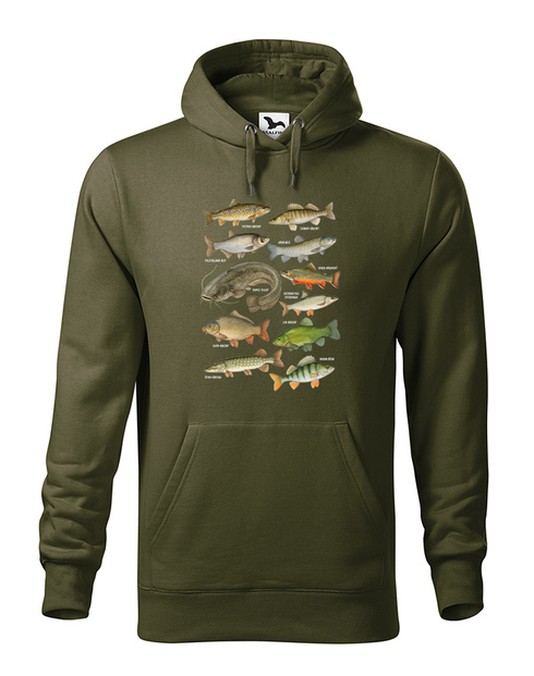 Pánská mikina s rybami