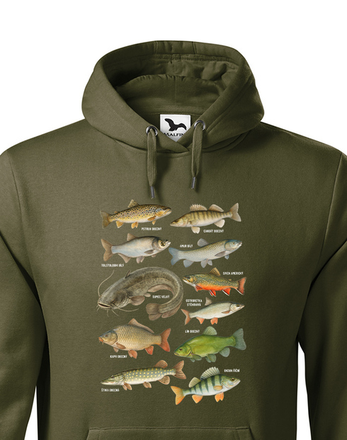 Pánská mikina s rybami