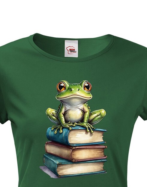 Dámské tričko Žába a knihy