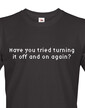 Pánske tričko pre programátorov Turn ON and OFF