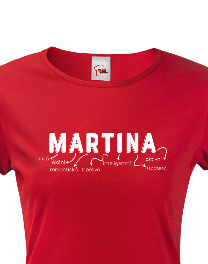 Dámske tričko k meninám Martina
