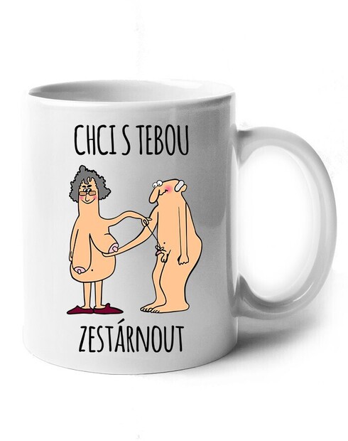 Keramický hrnček Chcem s tebou zostarnúť