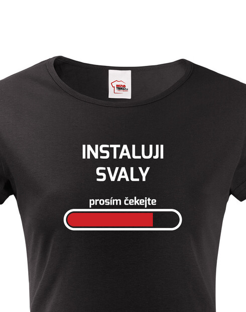 Dámské fitness tričko Instaluji svaly