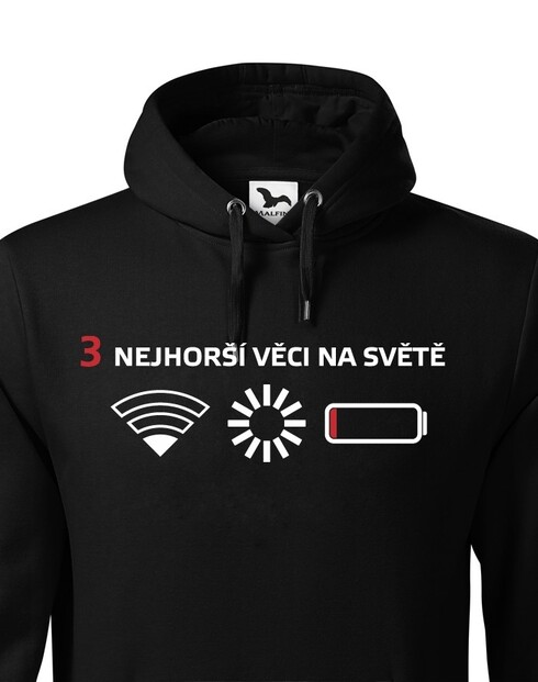 Pánska mikina 3 najhoršie veci na svete