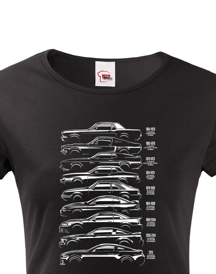 Dámské tričko Ford Mustang History Silhouette