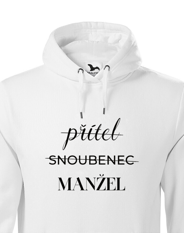 Pánská mikina Priateľ – Snúbenec – Manžel