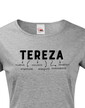 Dámske tričko k meninám Tereza