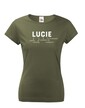 Dámske tričko k meninám Lucie