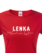 Dámske tričko k meninám Lenka