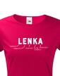 Dámske tričko k meninám Lenka