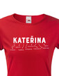 Dámske tričko k meninám Kateřina
