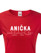 Dámske tričko k meninám Anička