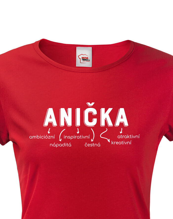 Dámske tričko k meninám Anička