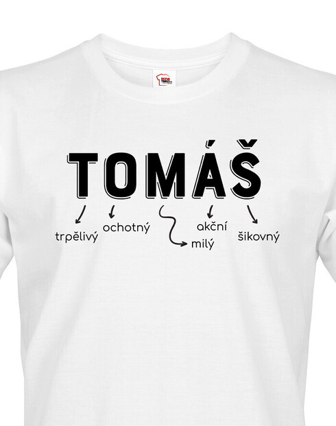 Pánské tričko k meninám Tomáš