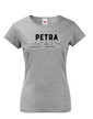 Dámske tričko k meninám Petra