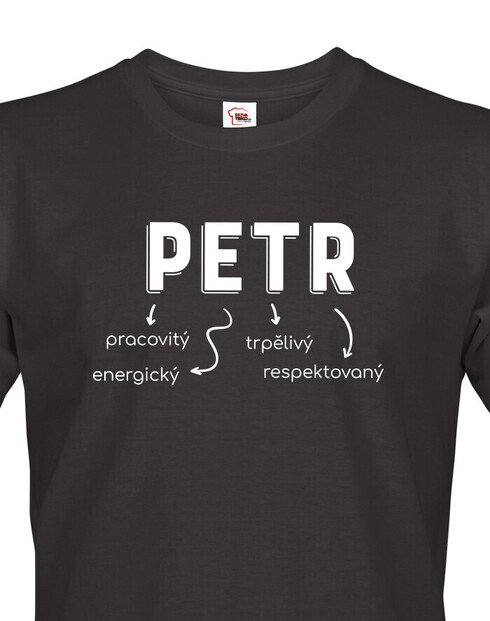 Pánské tričko k meninám Petr