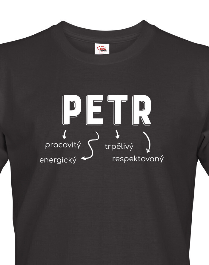 Pánské tričko k meninám Petr