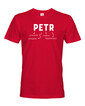 Pánské tričko k meninám Petr
