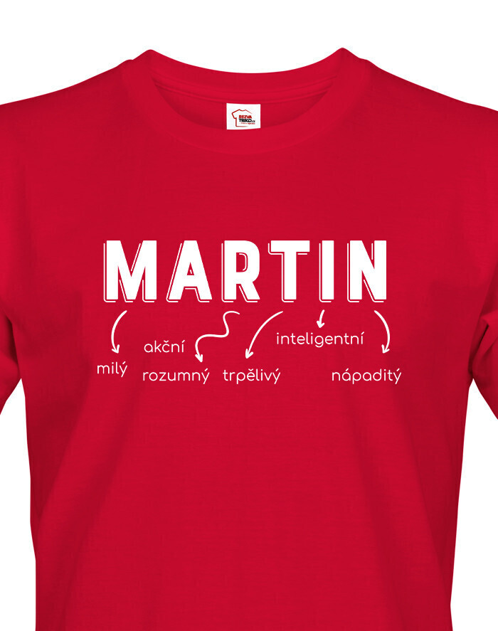 Pánské tričko k meninám Martin