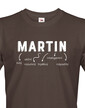 Pánské tričko k meninám Martin