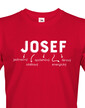 Pánské tričko k meninám Josef
